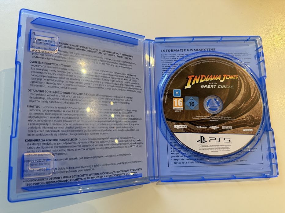 Indiana Jones Wielki Krąg PS5 PL Stan BDB