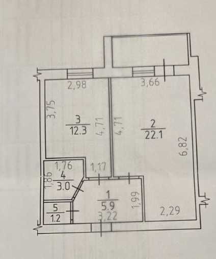 Продам 1 кімнатну кв-ру в ЖК Едельвейс в Хлібодарському !
