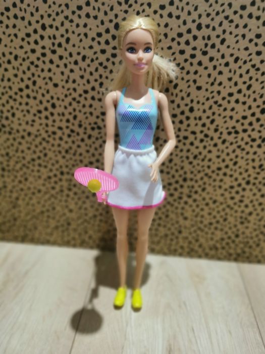 Lalka Barbie kariera możesz być kim chcesz tenisistka rakieta tenisowa