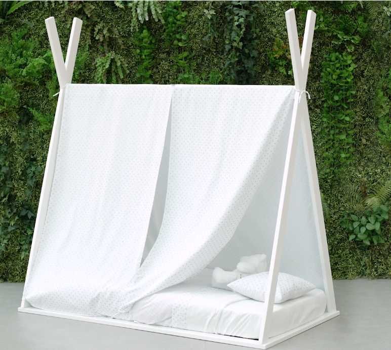 Cama Montessori: Tipi Zippy Baby + Colchão e Almofadas + Cobertura