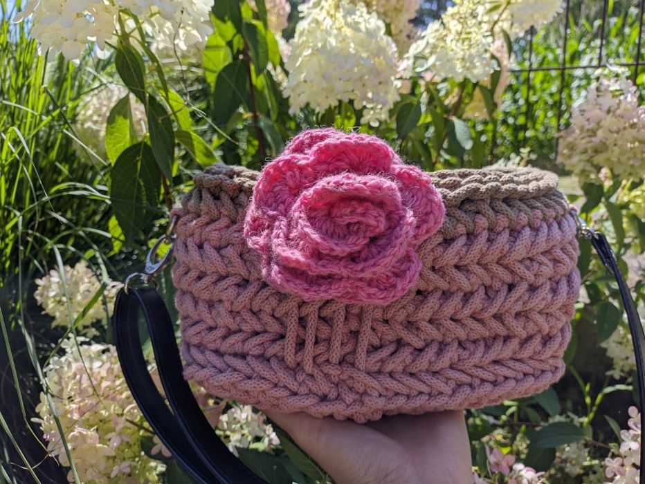 Torebka ze sznurka HANDMADE szydełko