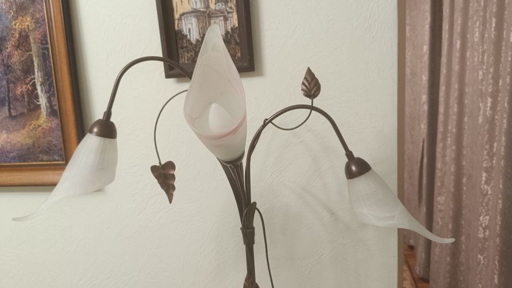 Торшер металевий