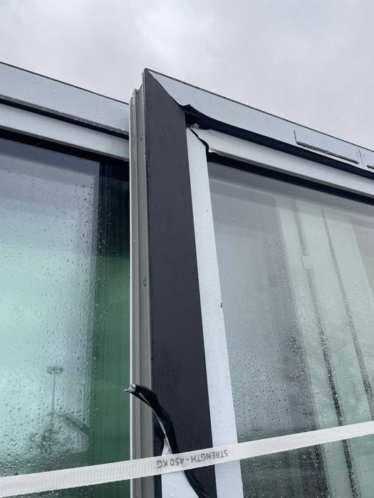 Okno balkonowe czarny mat 80x220 90x220 86x214