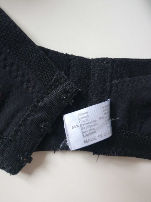 Rosa Junio czarny stanik biustonosz bawełna r 100E