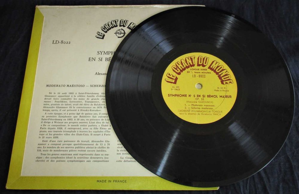 Vinil LP Konstantin Ivanov Glazounov Symphonie no.5
