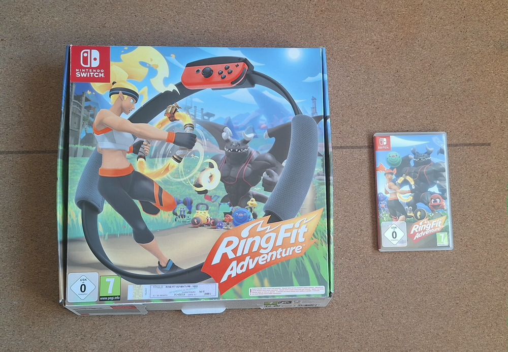 Jogo físico e kit de acessórios Ring Fit Adventure para Nintendo Switch.