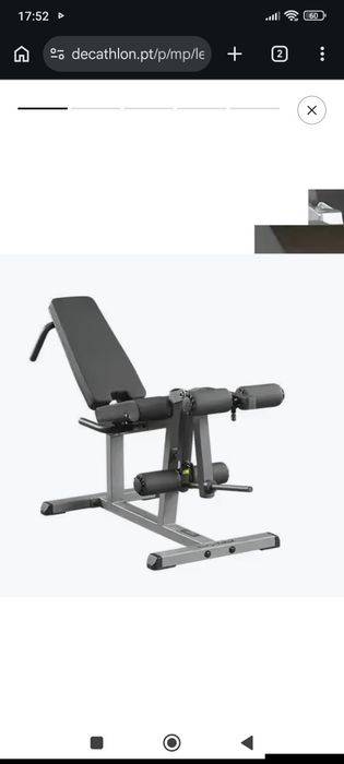 Máquina leg curl/leg extension body solid como nova