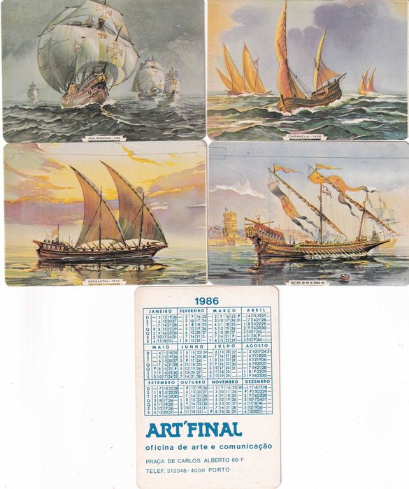 Calendários - Caravelas portugueses (completa)
