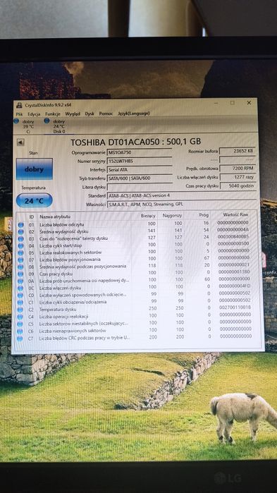 10 sztuk dysków 500GB