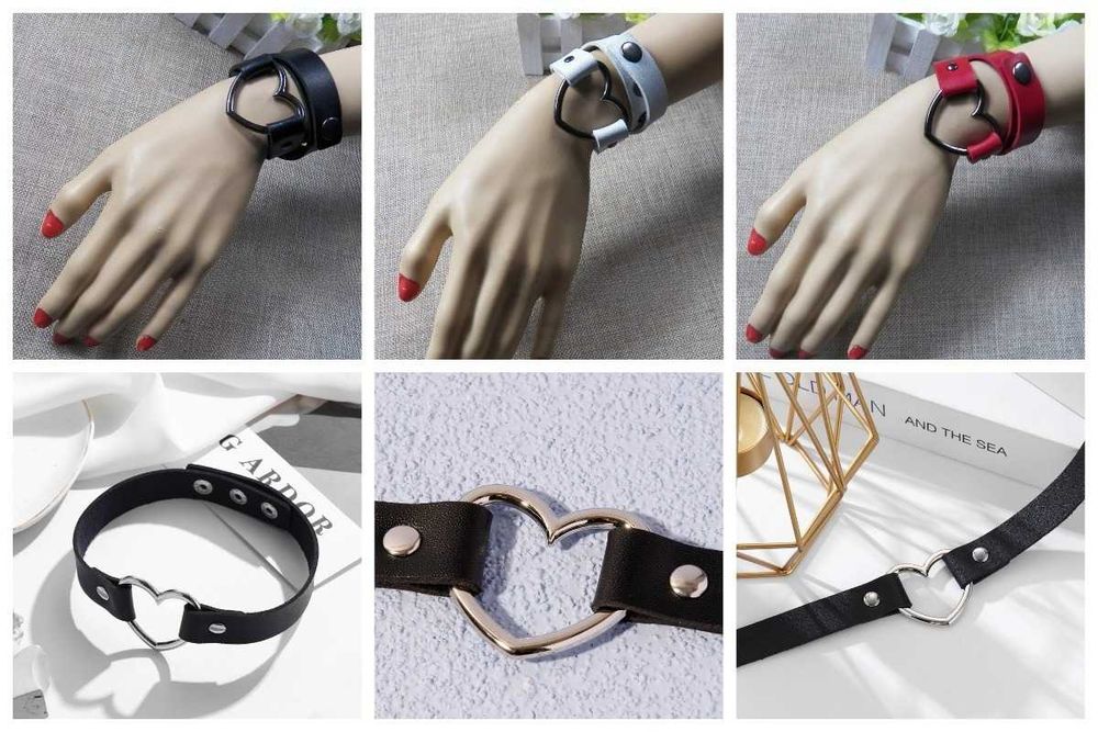 Чокер кожаный с сердечком, ошейник, сексуальное белье еротична білизна