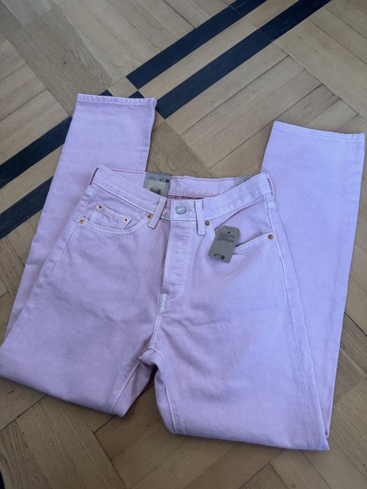 Nowe Jeansy LEVI'S 501  – Jasnoróżowe (Pink) – Rozmiar w26 L30