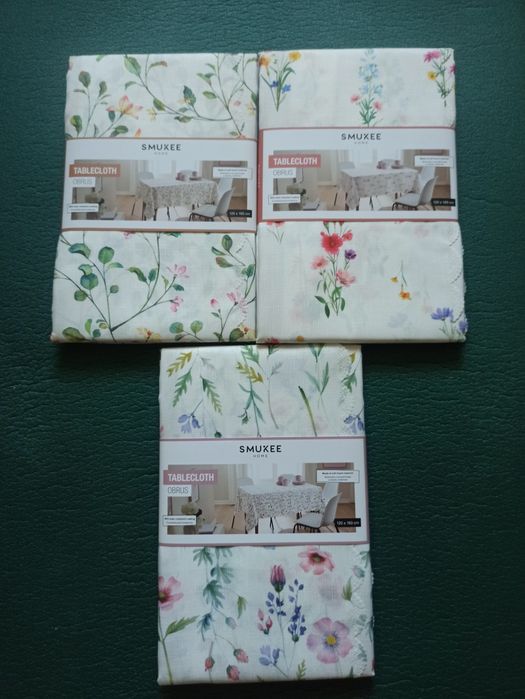 Zestaw : 3 obrusy Smukee Home 120x160