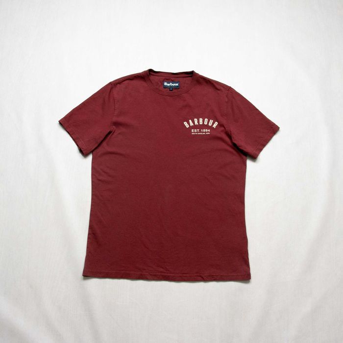 Barbour logo t-shirt M burgund slim