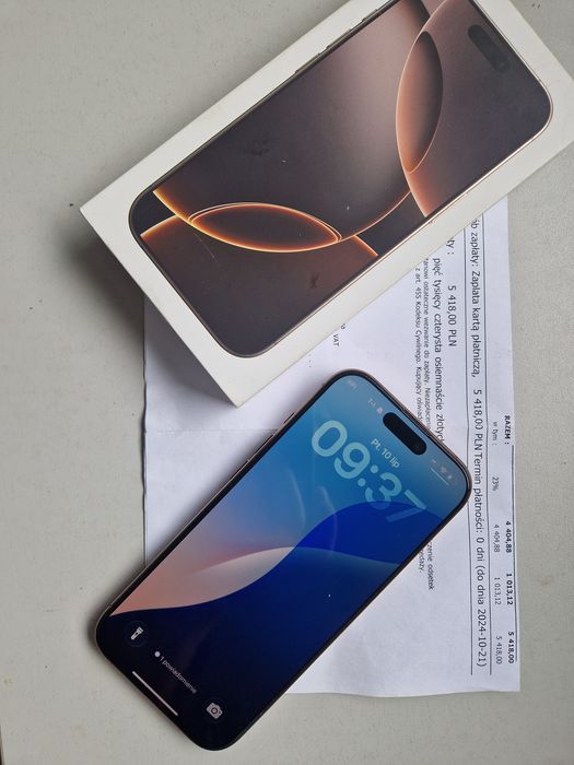 Iphone 16 pro 128gb faktura pudelko