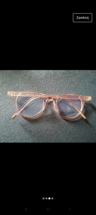 Nowe okulary zerówki retro vintage oldschool różowe