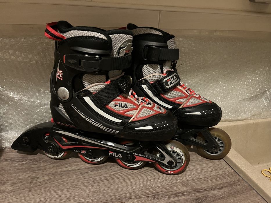 ROLKI FILA megalite regulowane 32-35 łyżworolki kółks silikonowe