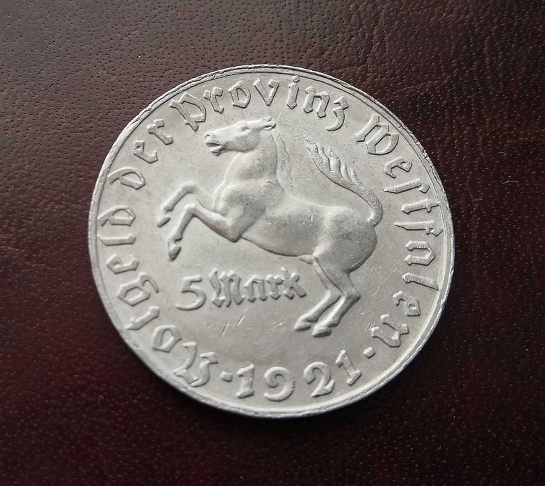 5 marek Westfalia 1921 rok rzadka bardzo ładna