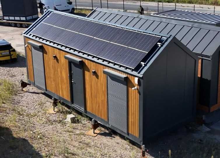 Piękny domek letniskowy mobilny biuro całoroczny PREMIUM, SMART, PV, magazyn energii 5kWh