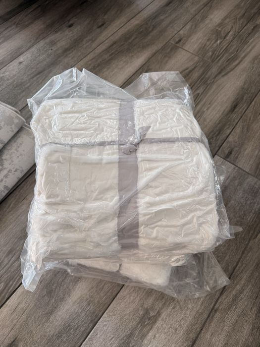 Ogromny puszysty biały puszysty koc 160x200  WarmWool