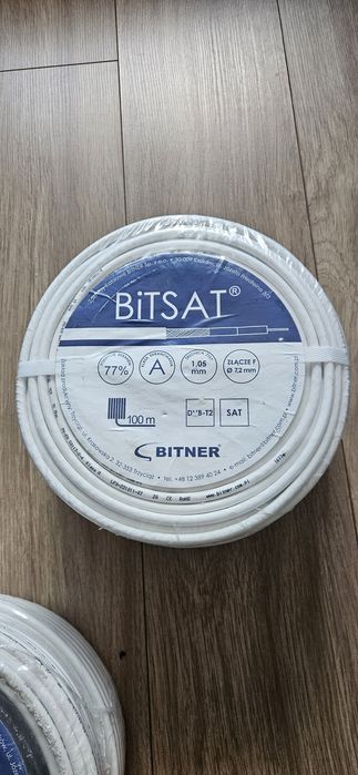 Kabel antenowy 75Ohm Bitner 1,05/5 (BiTSAT 757) wewnętrzny, dwie rolki
