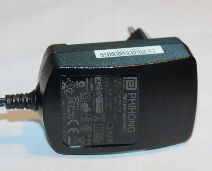 Zasilacz Ładowarka 5V 2A 10W 5.5/2.1 Phihong do telefonów Cisco SPA