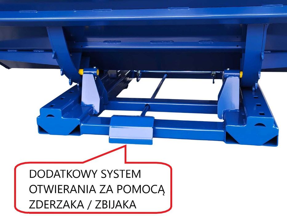 Kontener samowyładowczy Koleba 2m3 2000L piasek/beton/gruz/drewno/ koliba/ koleba/ mulda na widły do wózka widłowego
