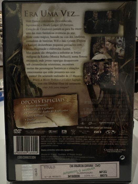 Filme irmãos grimm em DVD original