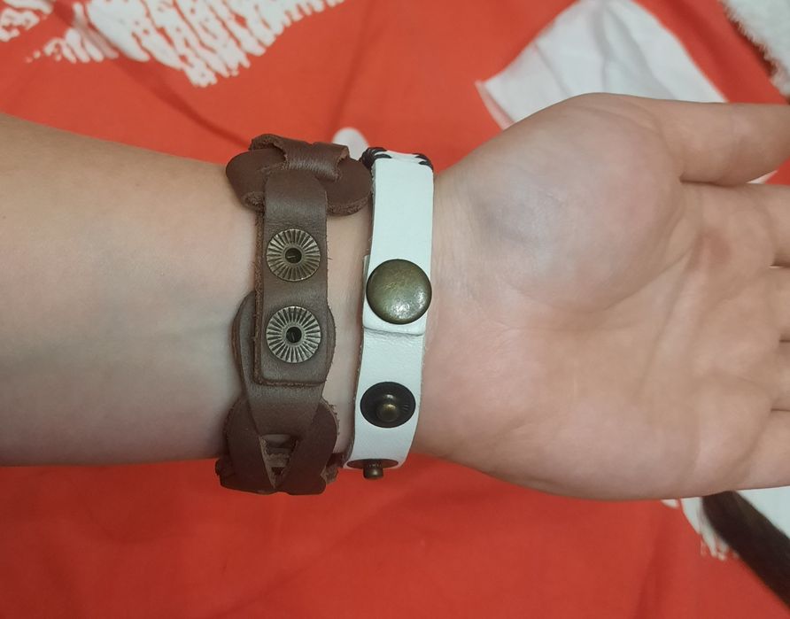 Браслети шкіра, метал