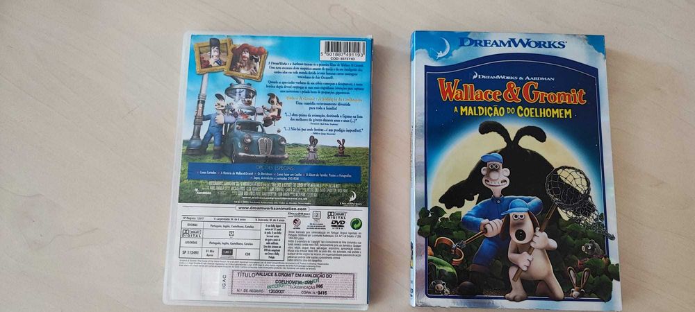 DVD Wallace e Gromit A Maldição do Coelhomem The Curse of the Were-Rabbit