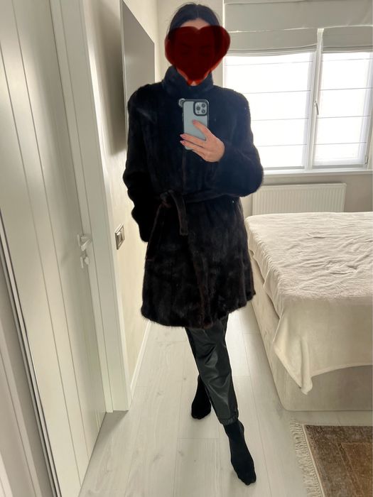 Норкова шуба, гіркий шоколад, стієчка 44р