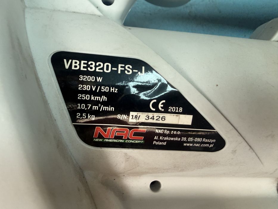 Odkurzacz dmuchawa do liści 3200W VBE320-FS-J NAC 3w1