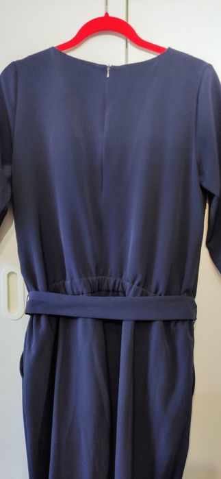 Elegancki granatowy kombinezon, rozmiar XL