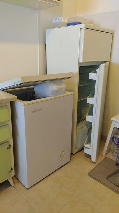 Frigorífico Indesit + arca congeladora Electronia usados , oportunidade!