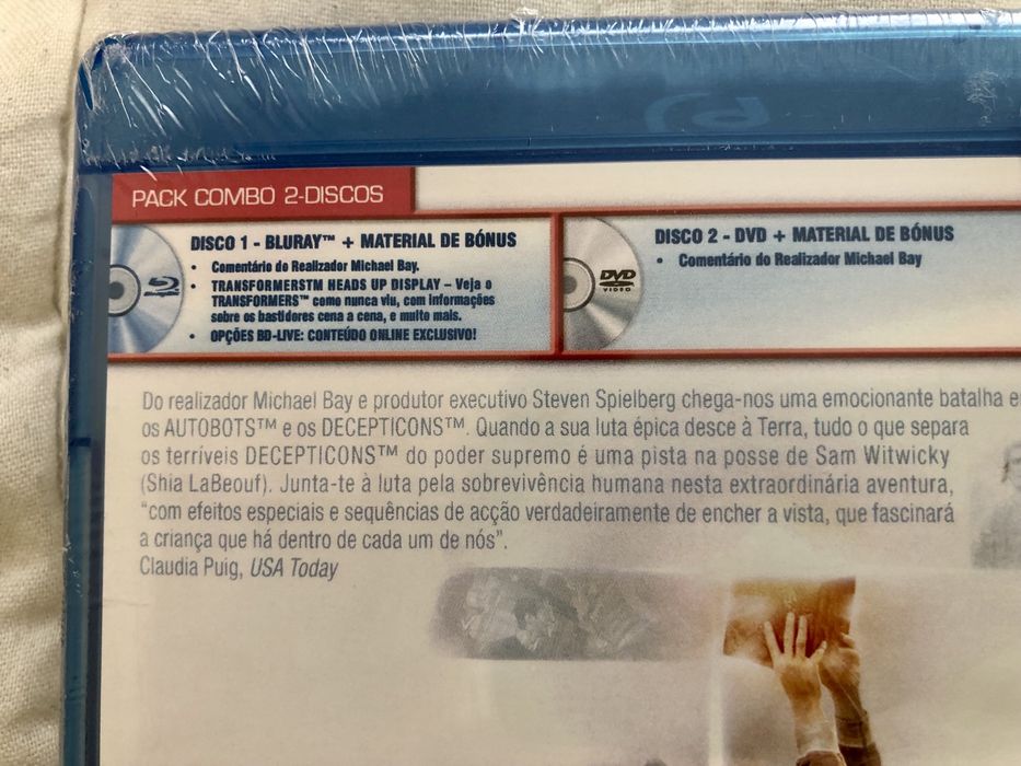 Bluray (Novo Selado) Transformers 1 - EDIÇÃO Especial 2 Discos o Blu-ray + o DVD