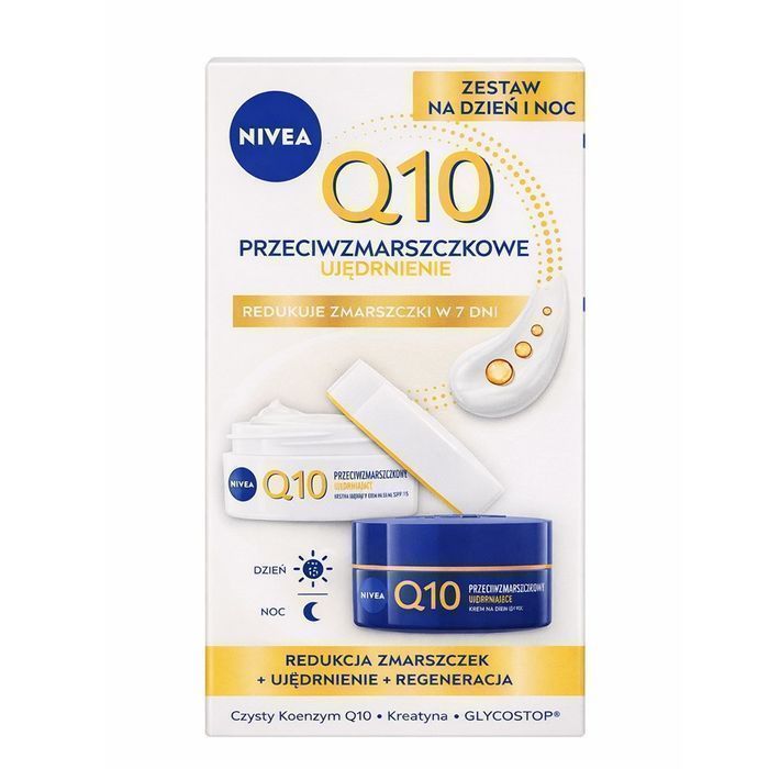 Nivea Q10 Przeciwzmarszczkowe ujędrnienie krem na dzień i na noc 2x50