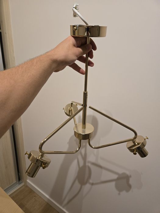 Złota lampa sufitowa Alfa Barsum - jak nowa!