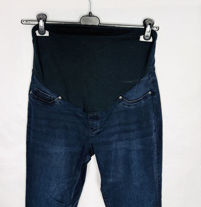 Ciemnogranatowe jeansy ciążowe M 38