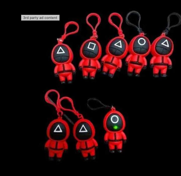 Nowy brelok SQUID GAME ŚWIECĄCY DO KLUCZY, torebki, plecaka, telefonu