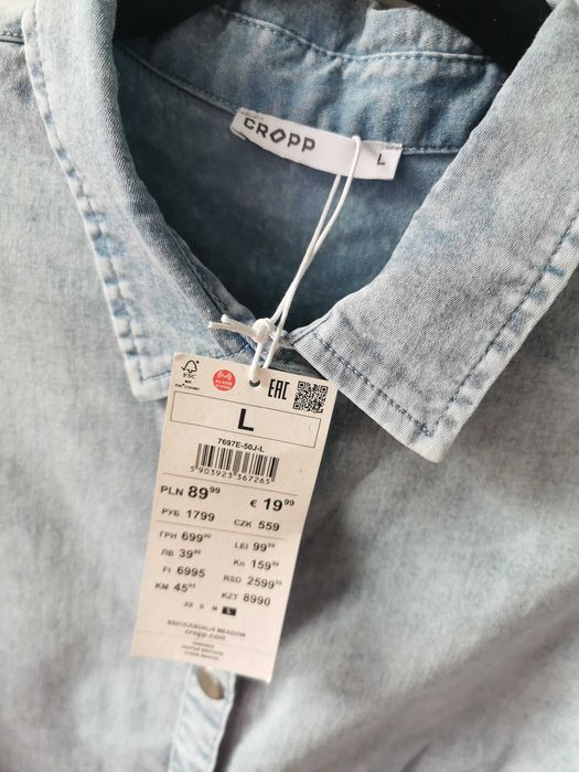 Cropp mini jeansowa sukienka wiosna 38 M