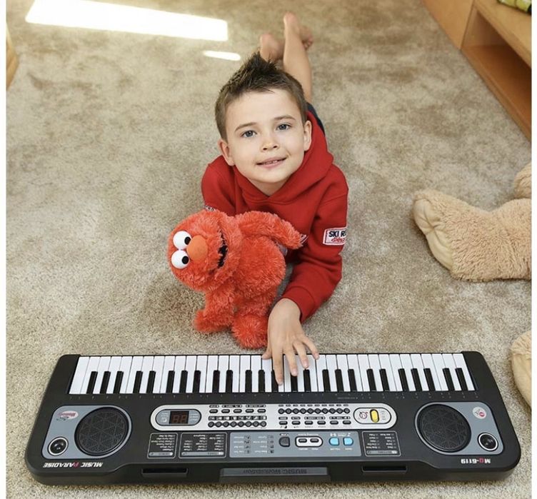 Keyboard Organy Pianino Do Nauki 61 Klawiszy Mikrofon Prezent Dzieci