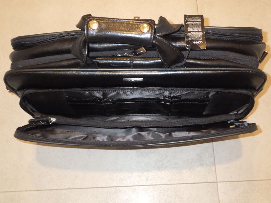 OCHNIK   |   Skórzana torba męska / Teczka   |   Czarna