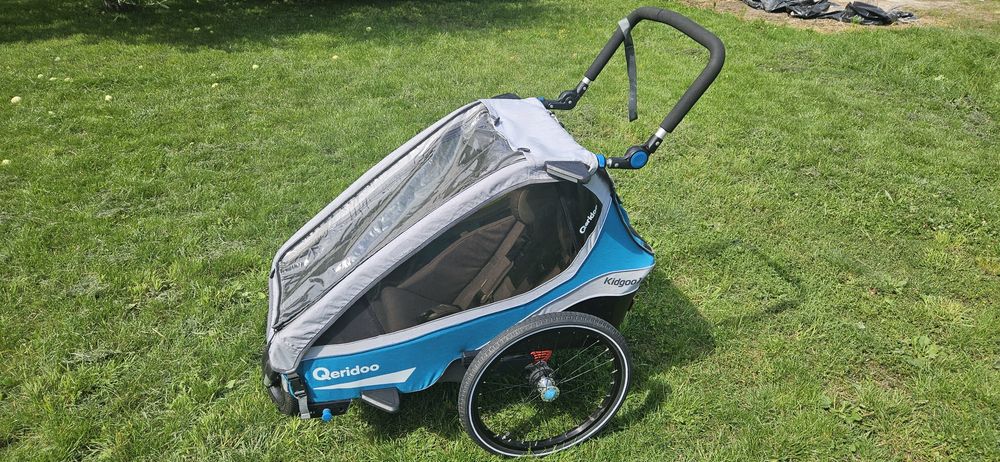 Qeridoo Kidgoo 1 przyczepka rowerowa + oś thru-axle 12m
