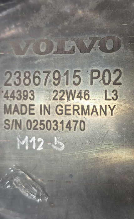 Filtr cząstek stałych DPF VOLVO FH4, FM4 EURO 6 po 2021r