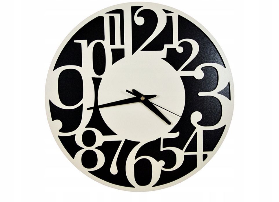 Zegar Ścienny 35cm Cichy Mechanizm Płynący Połysk 3D Magnolit