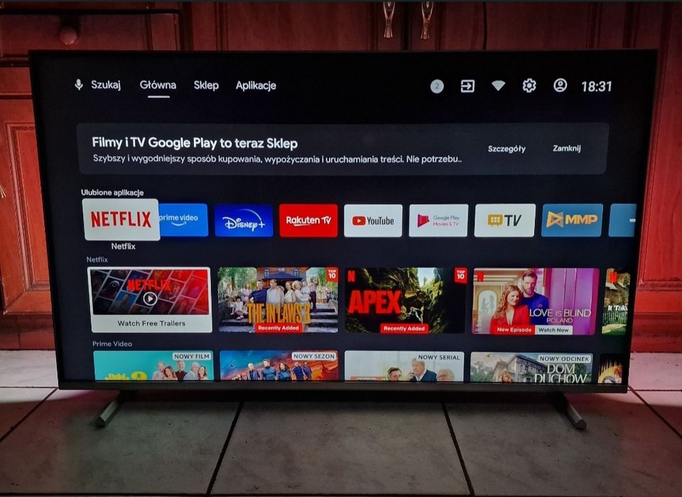Philips 43" 4K Android AMBILIGHT DVBT-2 hevc WiFi UHD HDR telewizor LED tv