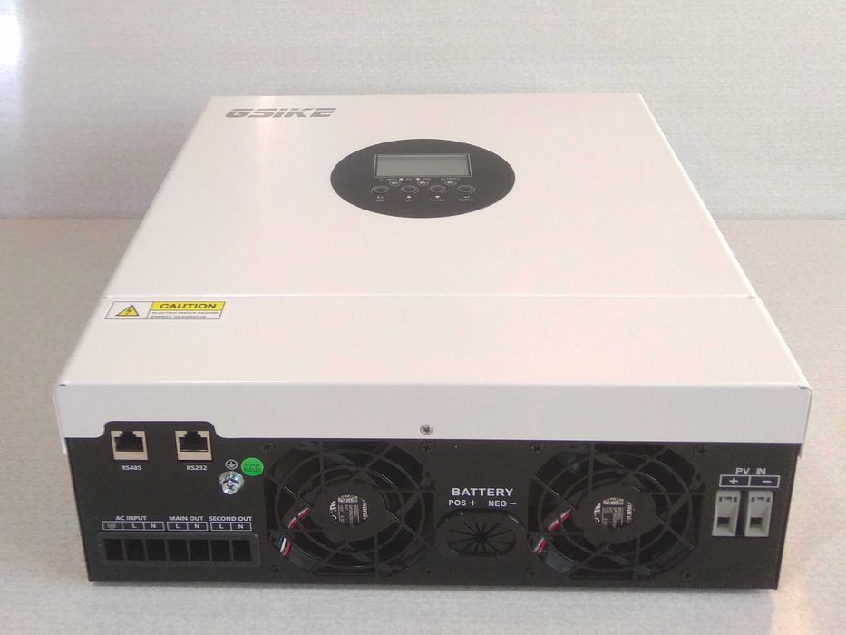 Оновлена модель! Гібридний інвертор Gsike 4.2kW 24V із WiFi. Заряд від мережі 120А, до 6200W 27A сонячних панелей, dual output