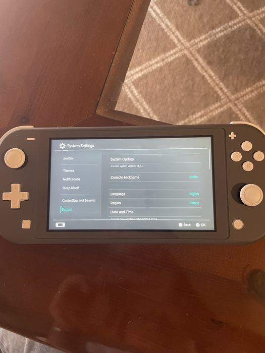 Nintendo Switch Lite preta com pouco uso
