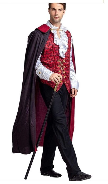 Wampir cosplay.przebranie strój na halloween.rozmiar M.