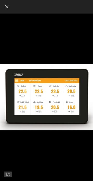 Nowy panel sterowania przewodowy tech m-7n w kolorze czarnym