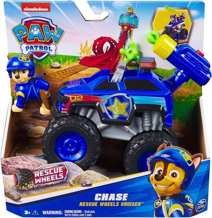 Paw Patrol Рятувальний автомобіль із водієм Гончик Чейз Гонщик серії Мега колеса Щенячий патруль  Paw Patrol Rescue Wheels Chase Cruiser